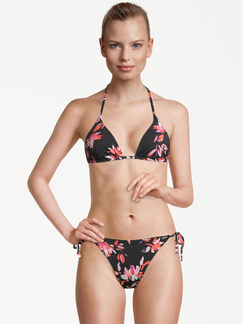 Bas de bikini - noir, Pink Flower AOP, hi-res