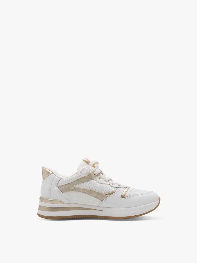 Sneaker - wit, WHITE/GOLD, hi-res