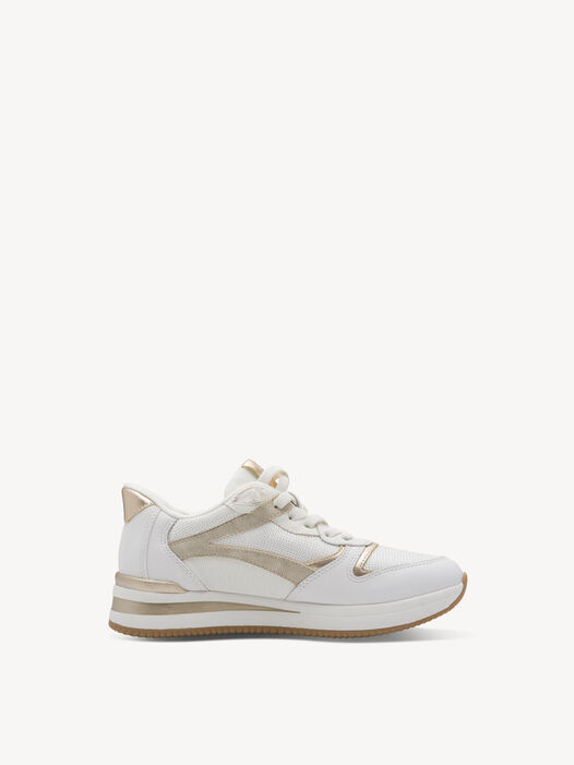 Sneaker, WHITE/GOLD, hi-res
