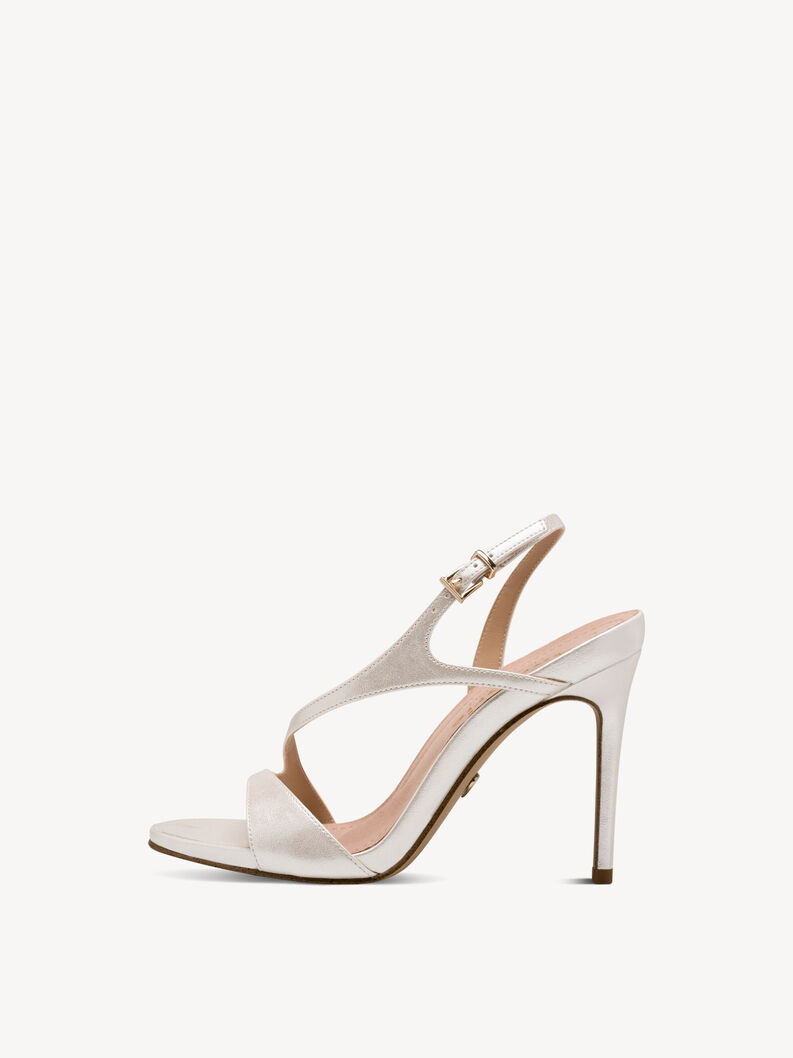 Sandale &agrave; talon - blanc, WHITE PEARL, hi-res