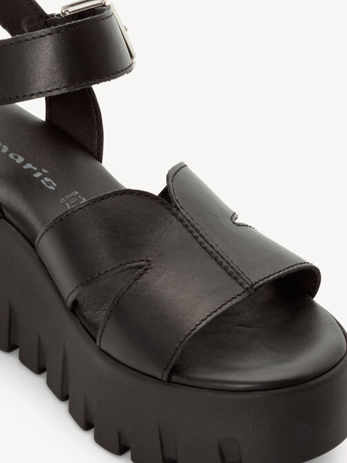 Sandalette, BLACK LEATHER, hi-res