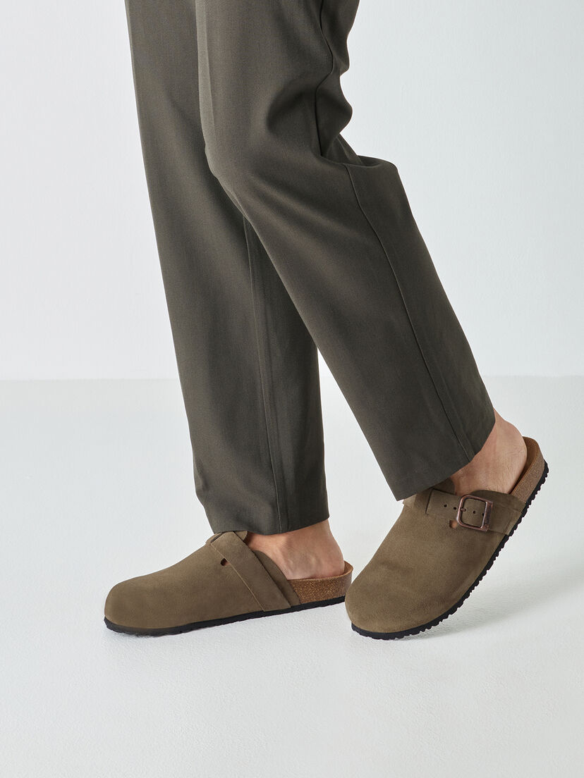 Leren Slipper - groen, OLIVE, hi-res