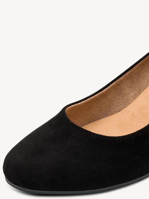 Leather Pumps, BLACK SUEDE, hi-res