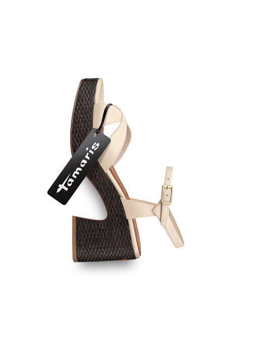 Sandale &agrave; talon, IVORY LEATHER, hi-res