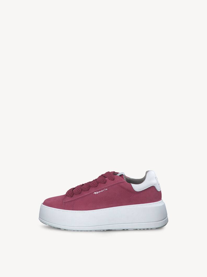Leather Sneaker - pink, FUXIA, hi-res