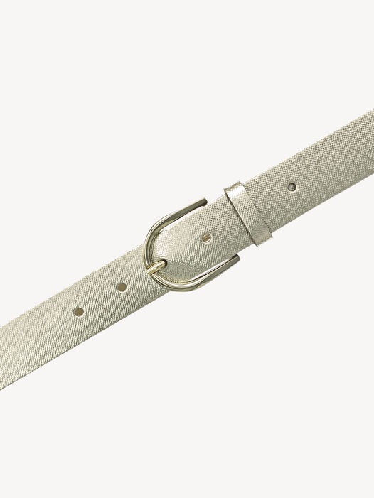 Leren riem, Platingold, hi-res