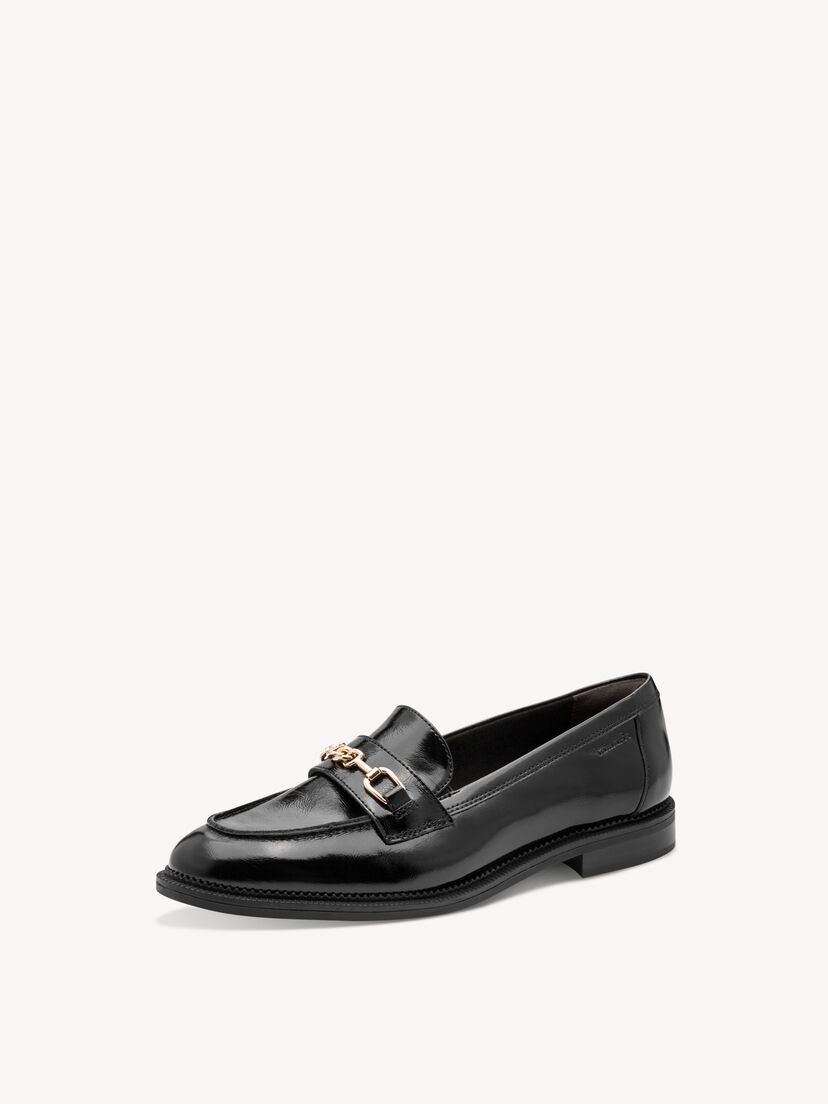 Leren Instappers - zwart, BLACK, hi-res