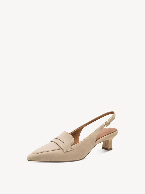 escarpin, beige, hi-res