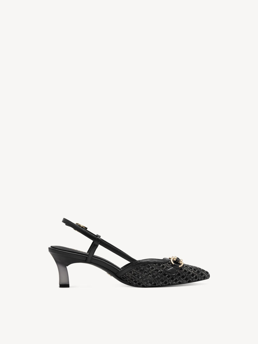 Slingpumps - zwart, BLACK, hi-res
