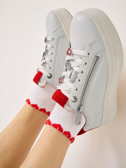 Sneaker, WHITE/RED, hi-res