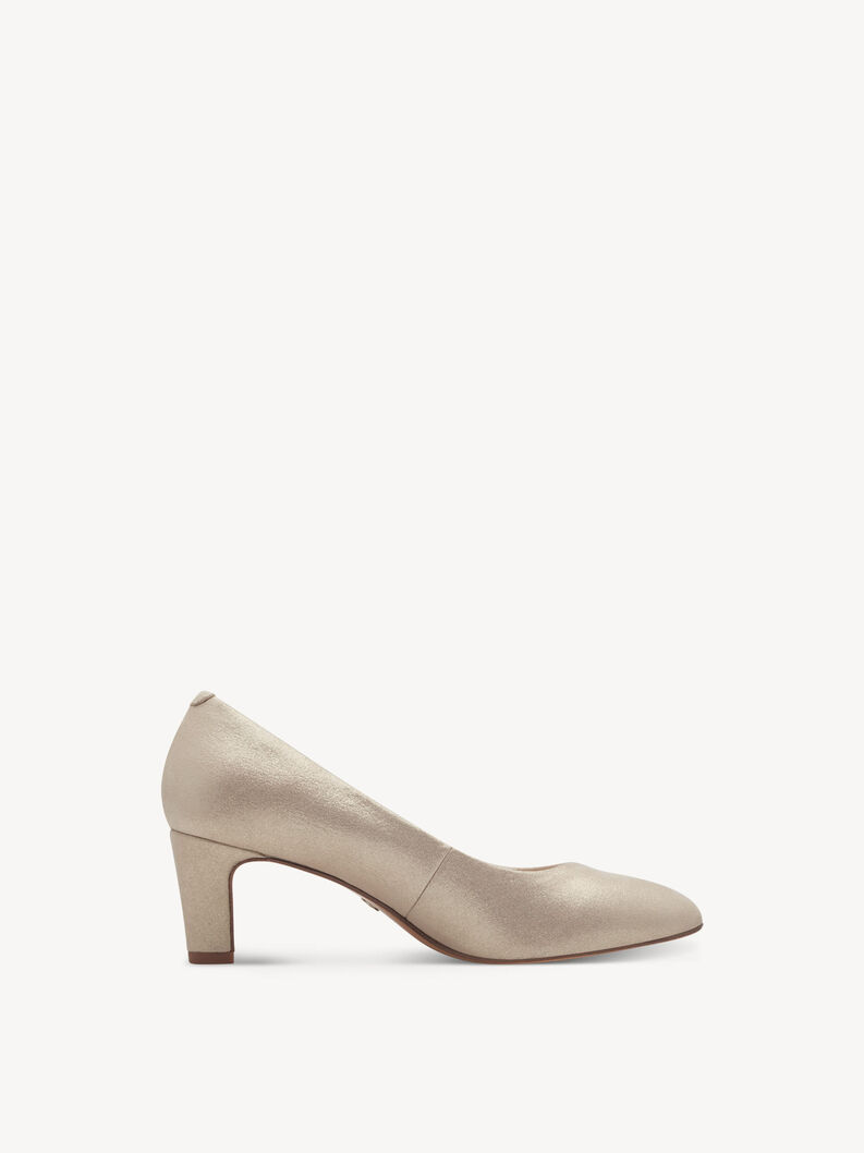 Escarpin en cuir - beige, CHAMPAGNE, hi-res