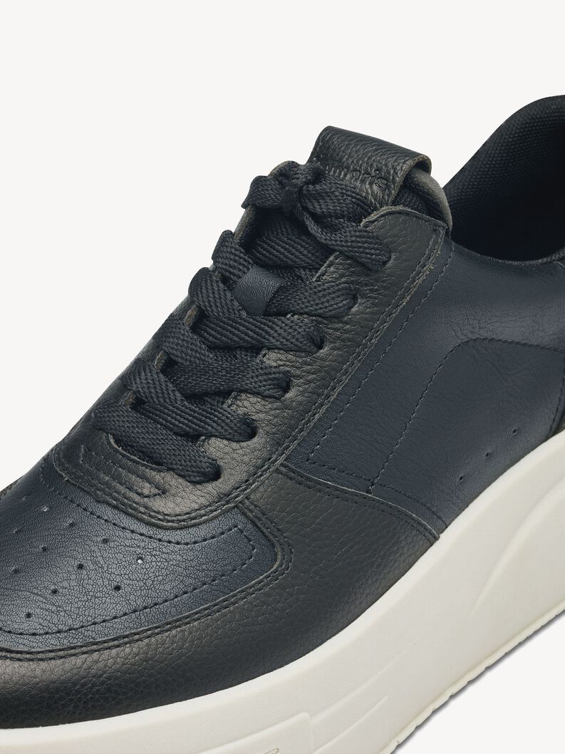 Ledersneaker - schwarz, BLACK, hi-res