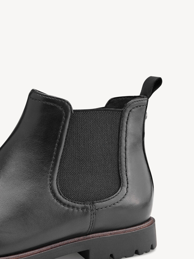 Leren Chelseaboot - zwart, BLACK LEATHER, hi-res