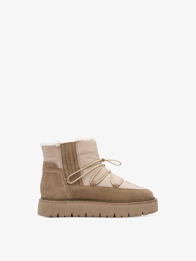 Enkellaarsje - beige warme voering, beige, hi-res