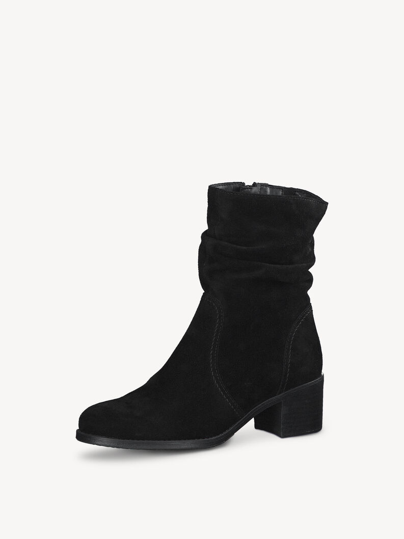 Bottine en cuir - noir, BLACK, hi-res