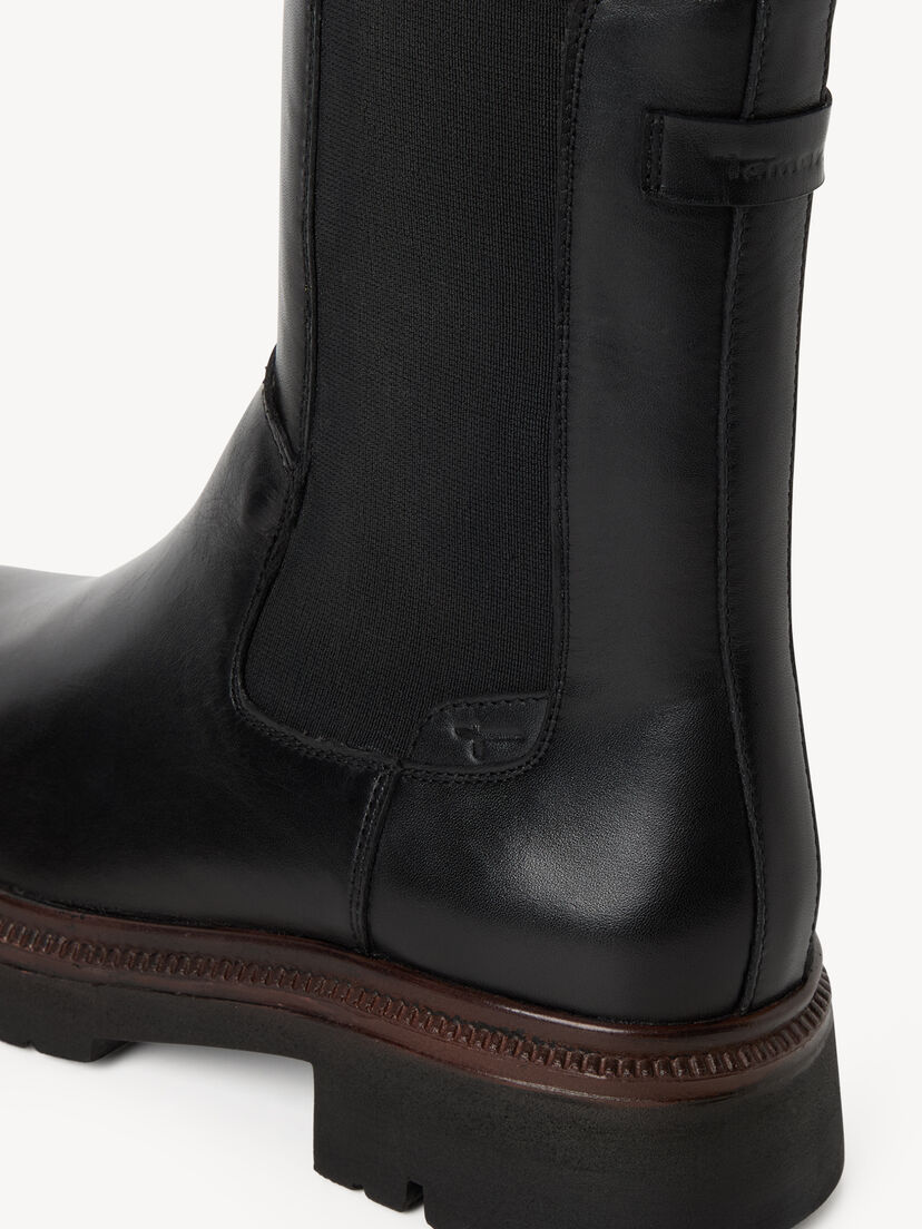 Leren Chelseaboot - zwart, BLACK LEATHER, hi-res