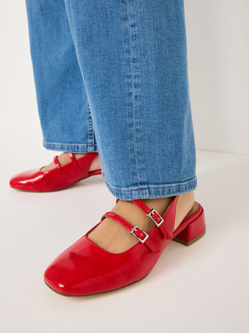 Slingpumps - rood, RED PATENT, hi-res