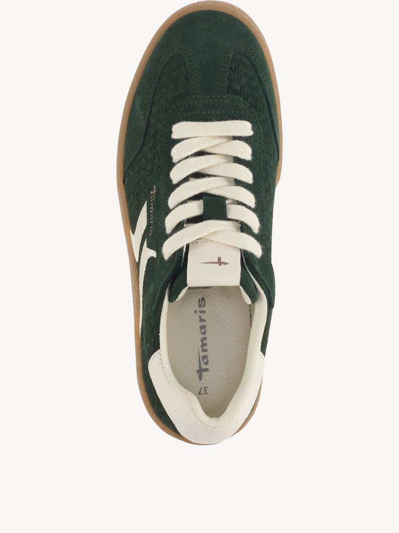 Leather Sneaker - green, BOTTLE, hi-res