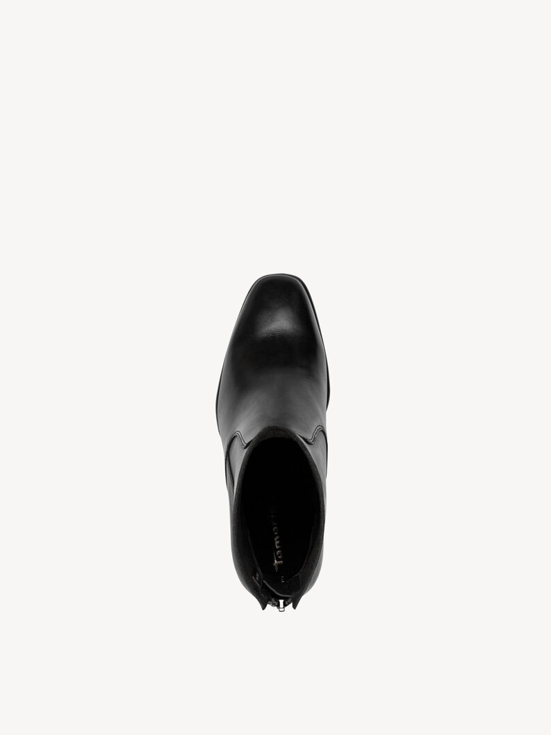 Leather Bootie - black, BLACK LEATHER, hi-res