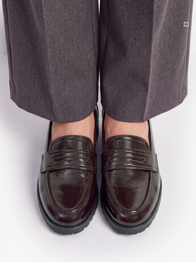 Slipper - marron, MOCCA PATENT, hi-res