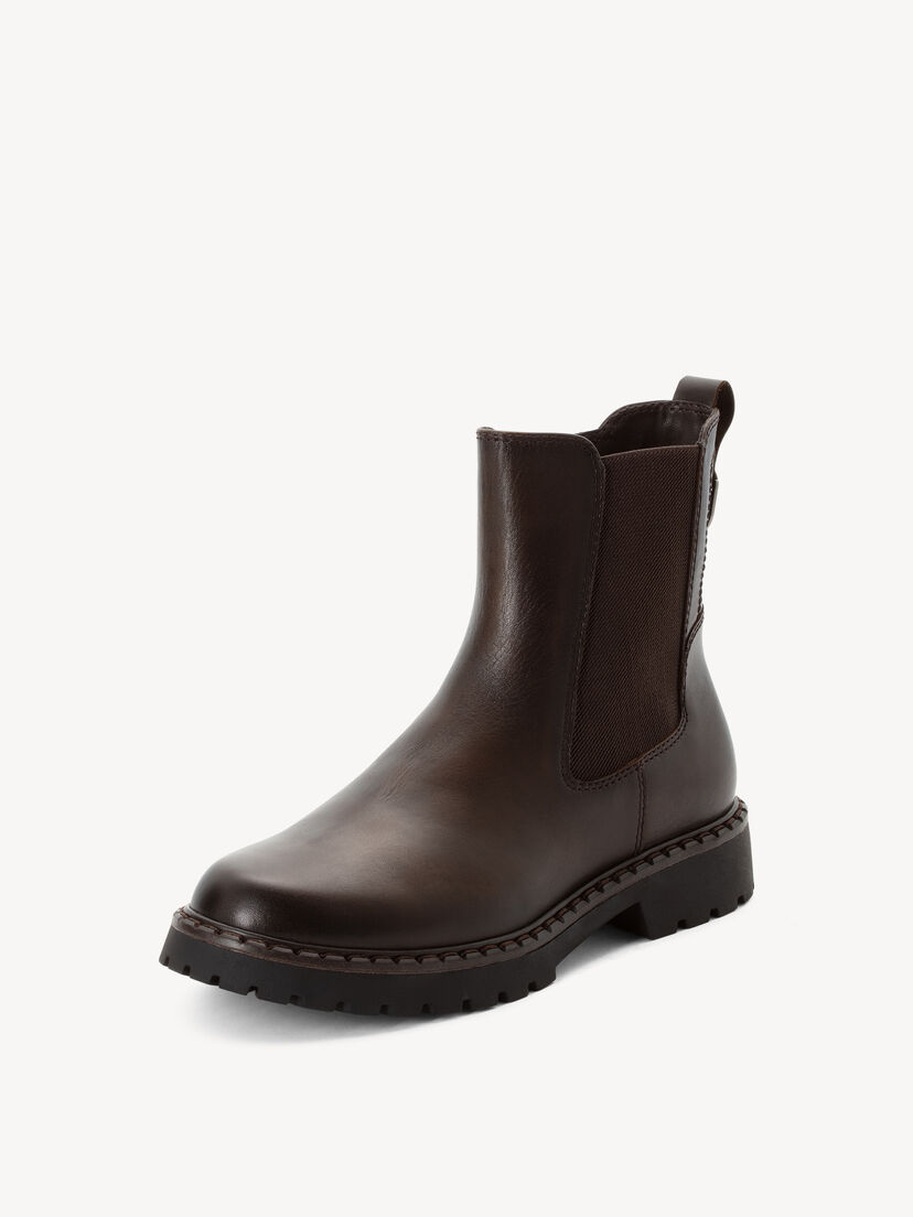 Leren Chelseaboot - bruin, MOCCA LEATHER, hi-res