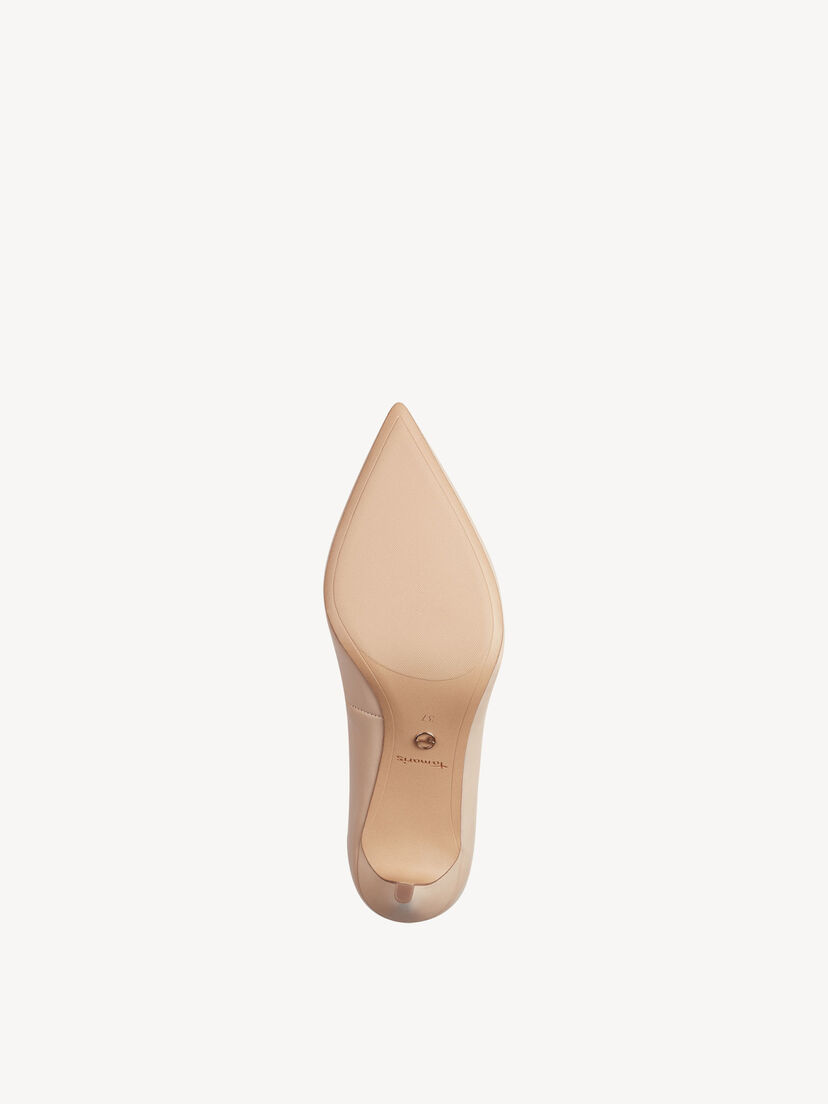 Leren Pumps - beige, NUDE, hi-res