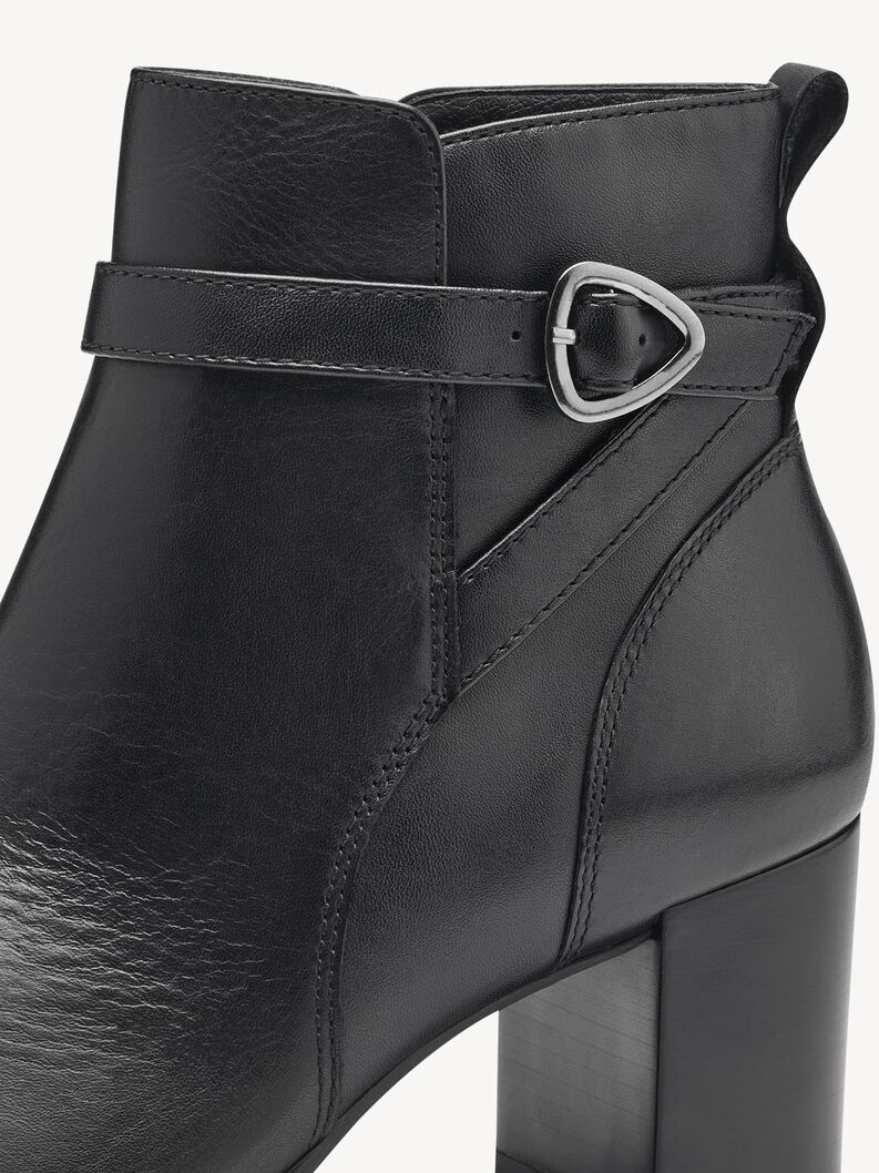 Bottine en cuir - noir, BLACK, hi-res