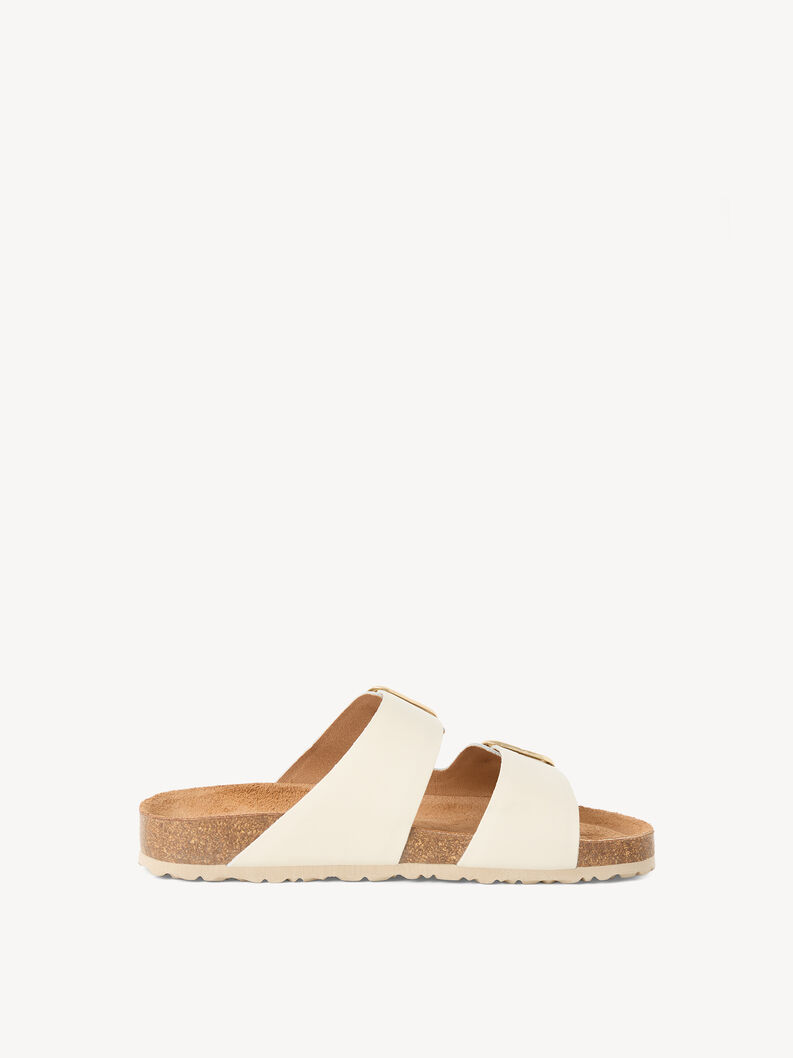 Lederpantolette - beige, IVORY LEATHER, hi-res