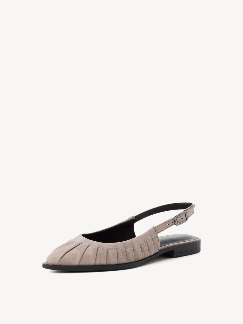 Leren Slingpumps - beige, TAUPE, hi-res