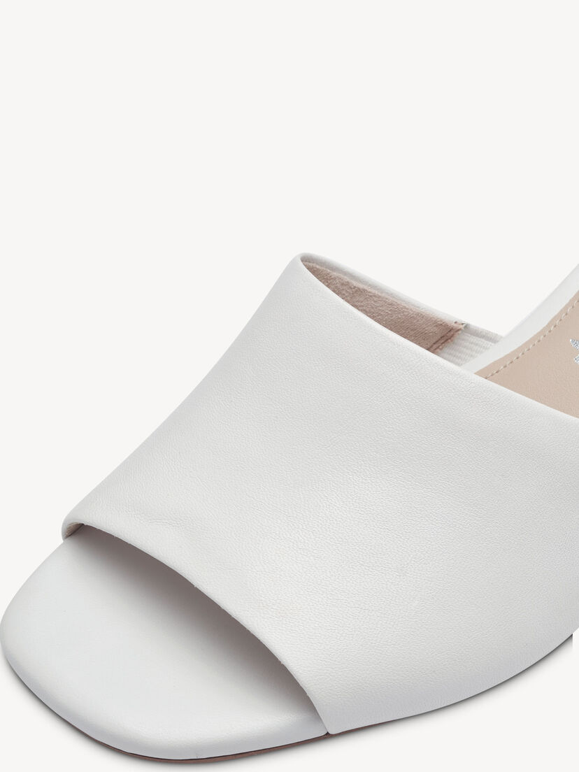 Leren Slipper - wit, WHITE, hi-res