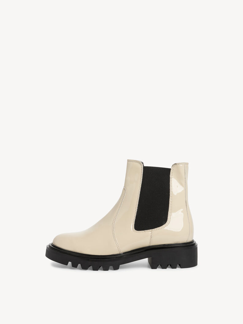 Chelsea boot - beige, IVORY PATENT, hi-res