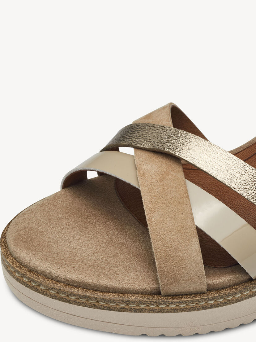 Leren Sandaaltje - beige, TAN COMB, hi-res