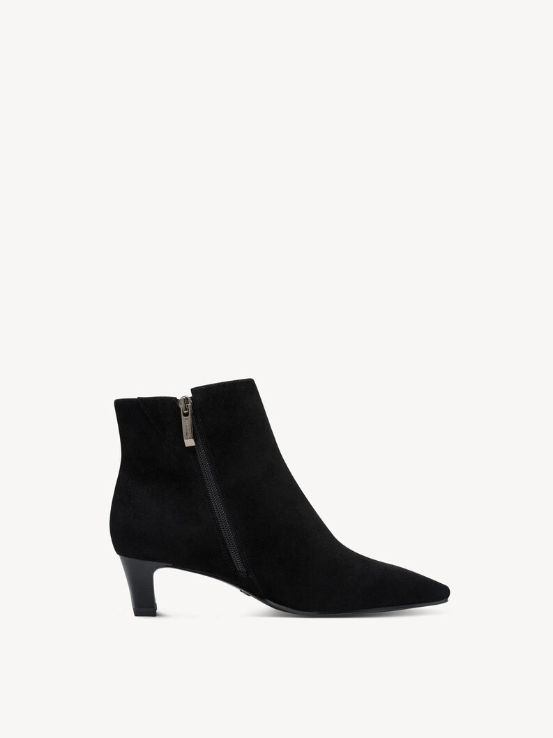 Bottine en cuir - noir, BLACK, hi-res