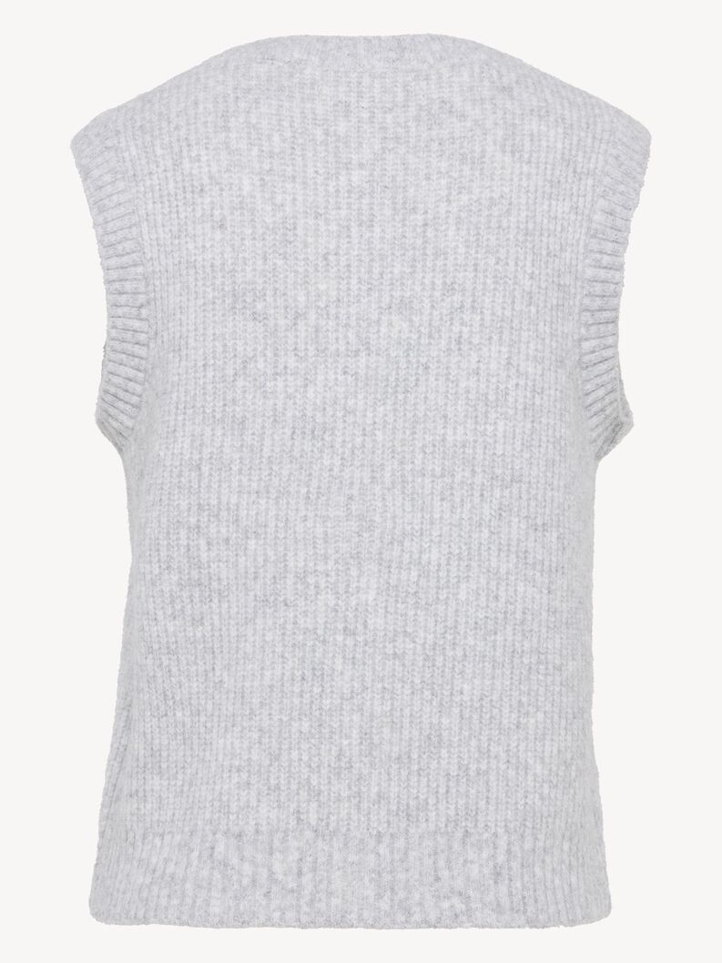 Strickweste, Light Grey Melange, hi-res
