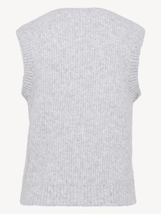 Gebreide spencer, Light Grey Melange, hi-res