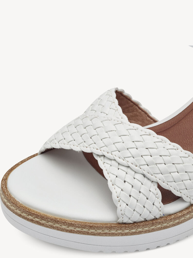 Heeled sandal - white, WHITE, hi-res