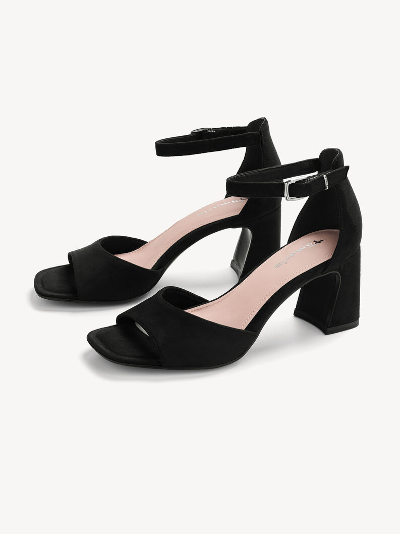 Heeled sandal, BLACK, hi-res