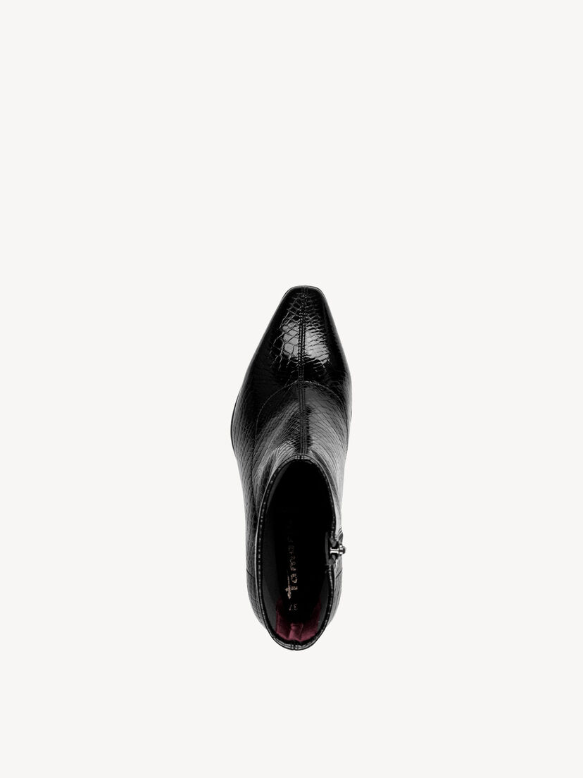 Enkellaarsje - zwart, BLACK CROCO, hi-res