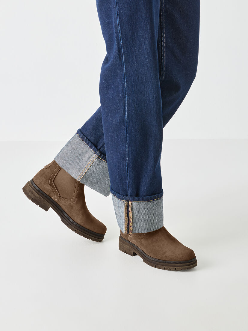 Leren Chelseaboot - bruin, BROWN, hi-res