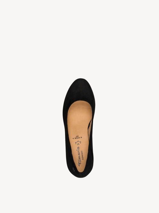 Leren Pumps - zwart, BLACK SUEDE, hi-res