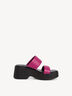 Lederpantolette - pink, FUXIA/BLACK, hi-res
