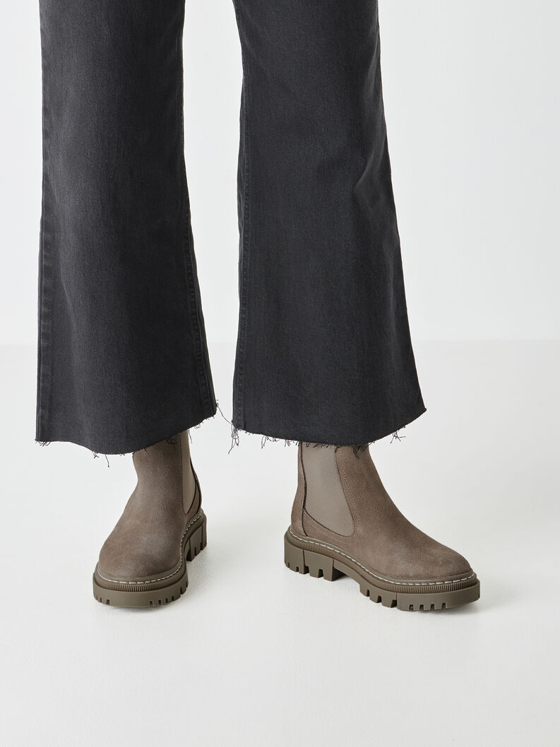 Leather Chelsea boot - grey, GREY, hi-res