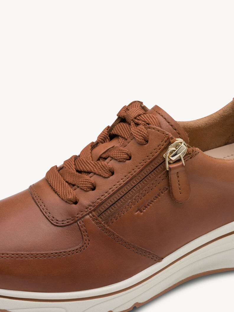 Ledersneaker - braun, COGNAC LEATHER, hi-res