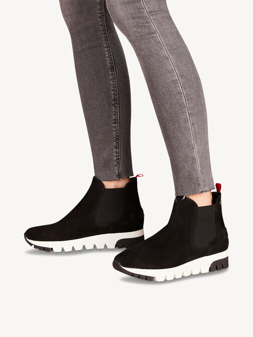 Tamaris Bottines Femme Chelsea - Cuir Souple, Semelle Synthétique, Style Élégant Confortable Mi-Mollet