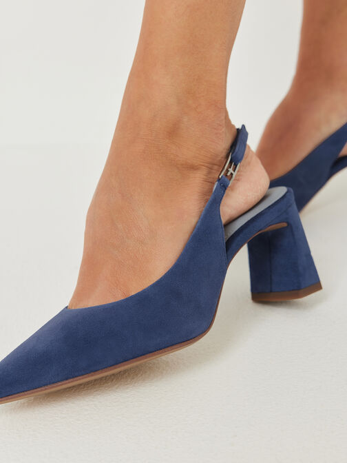 Slingpumps, BLUE, hi-res