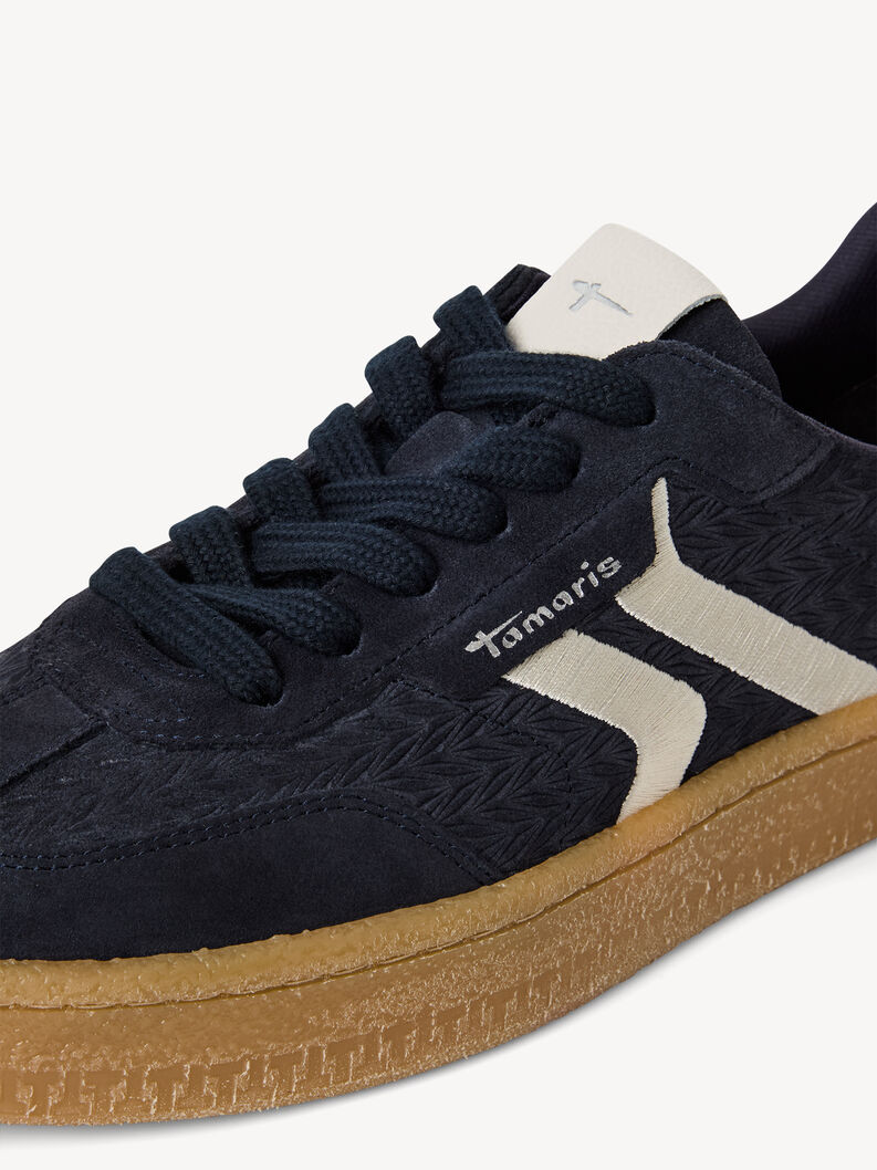 Ledersneaker - blau, NAVY, hi-res