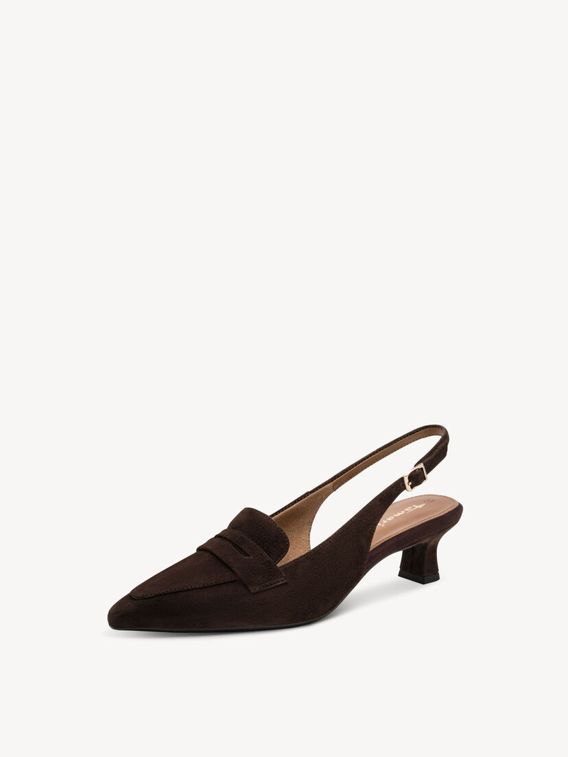 Leren Slingpumps - bruin, 304, hi-res