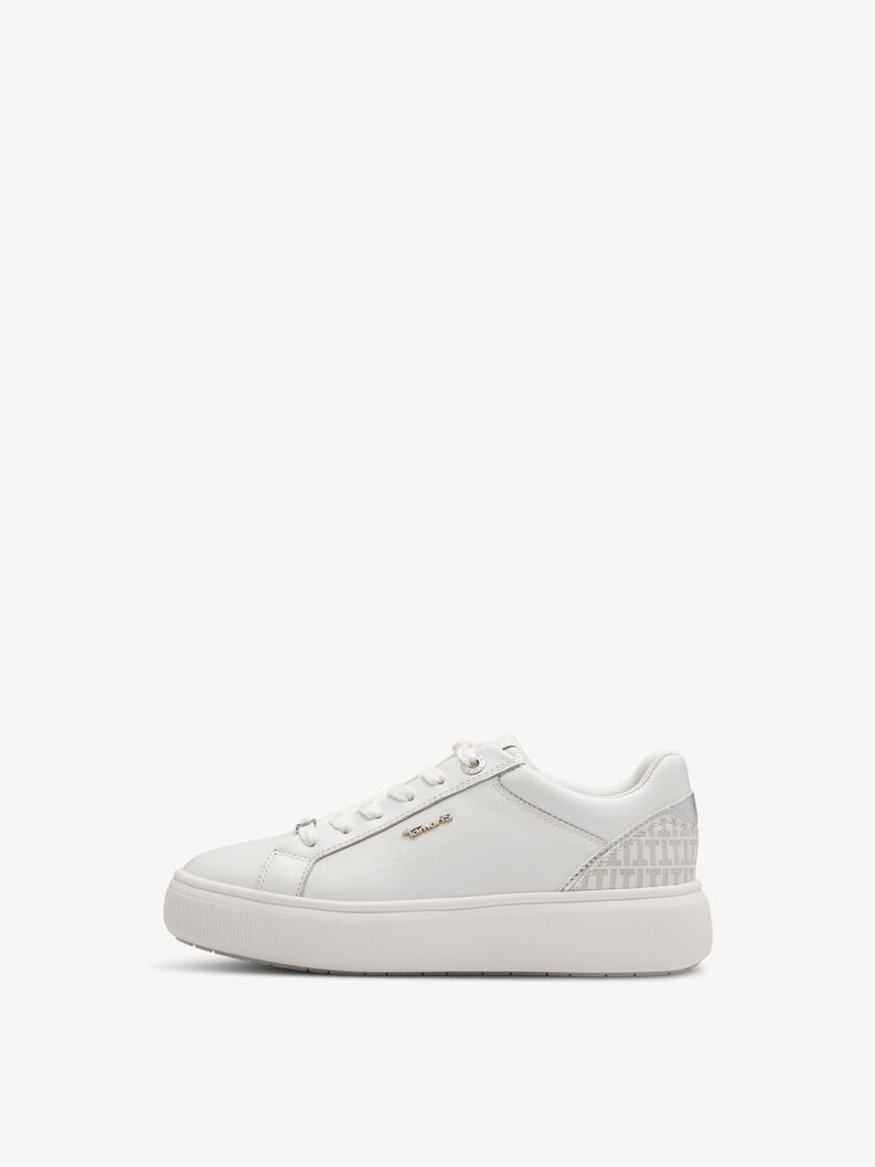 Leather Sneaker - white, WHITE, hi-res