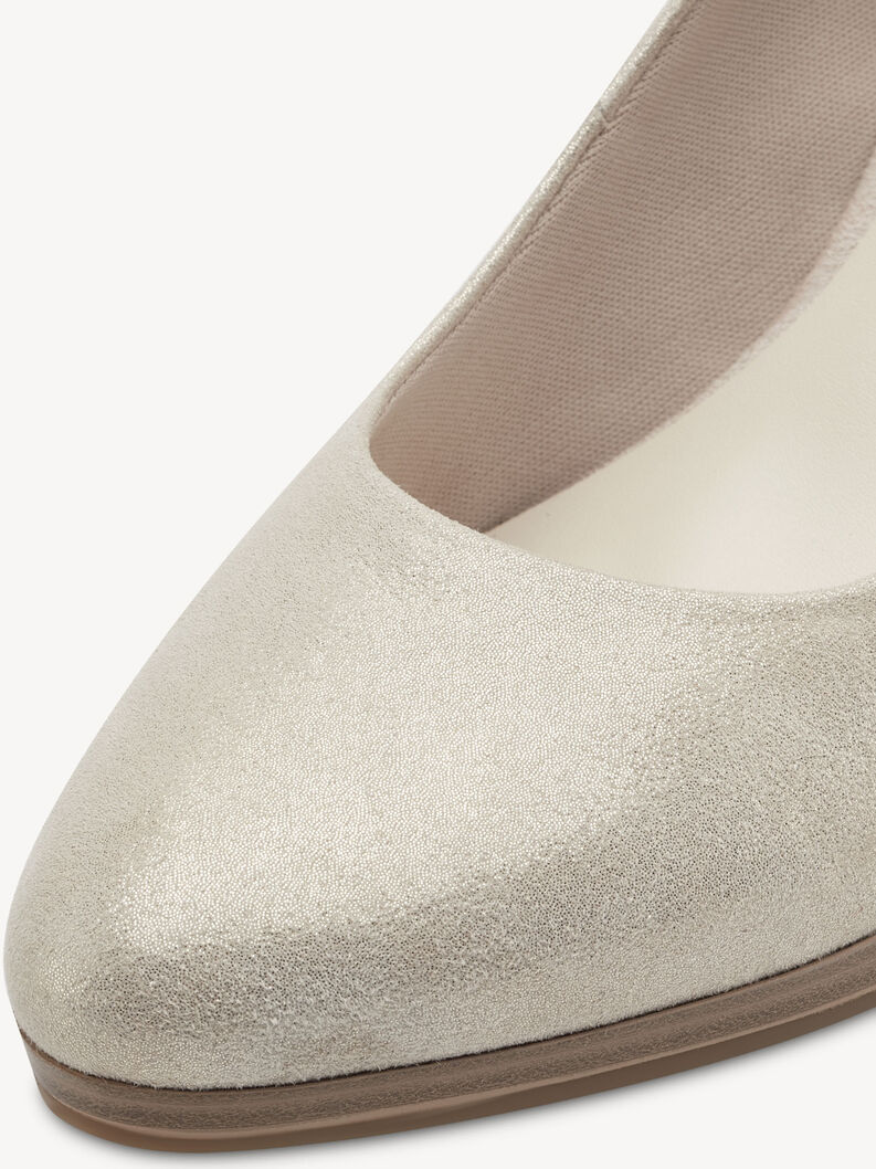 Escarpin en cuir - beige, CHAMPAGNE, hi-res