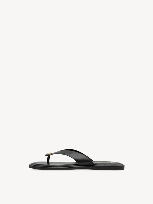 Flip Flops, BLACK LEATHER, hi-res